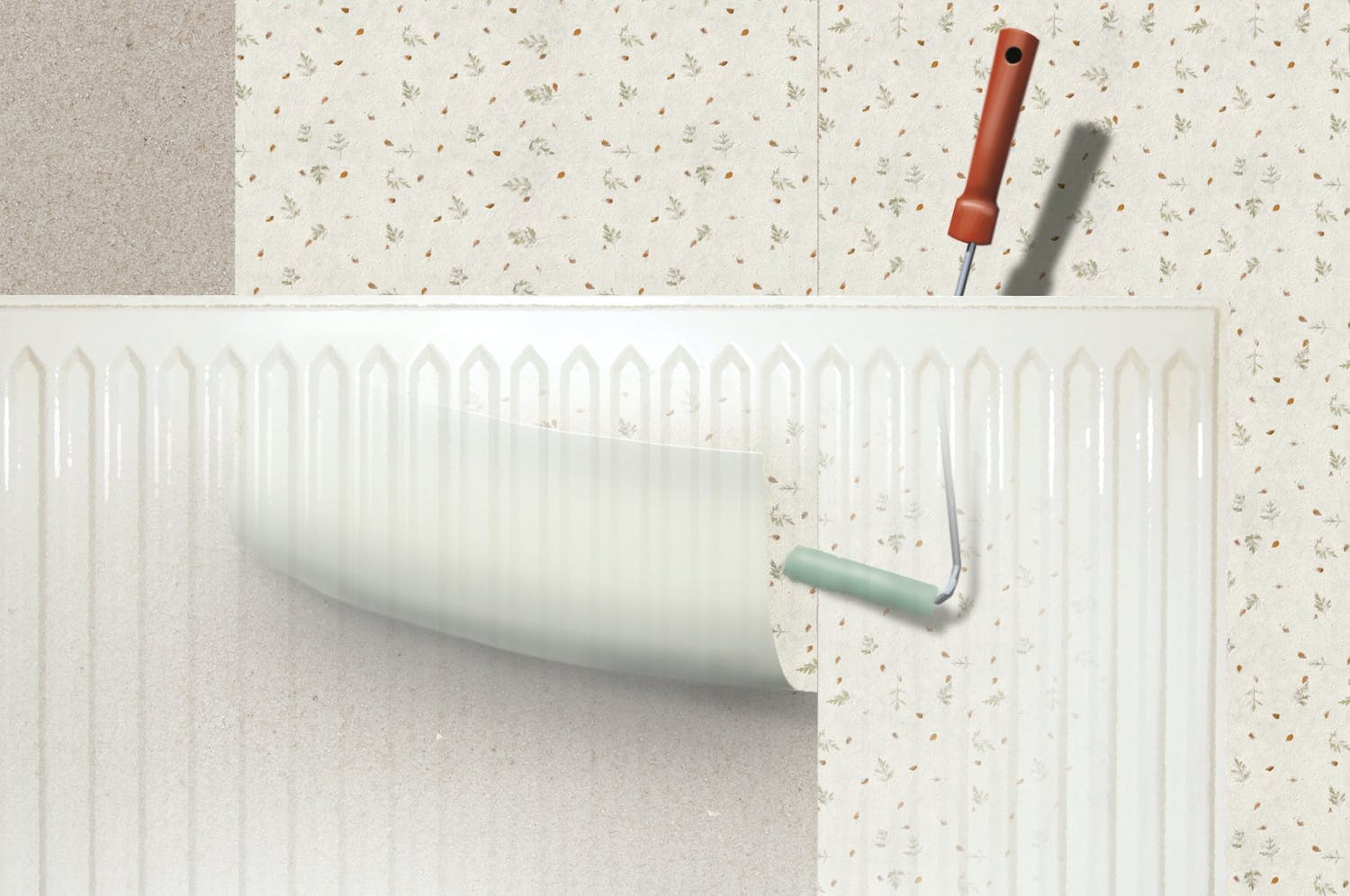 Hur sätter man upp tapet bakom en radiator?